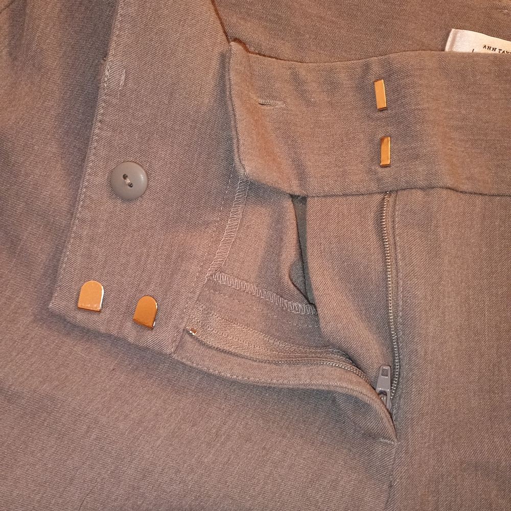 LOFT Charcoal Wide-Leg Pants - Picture 4 of 4